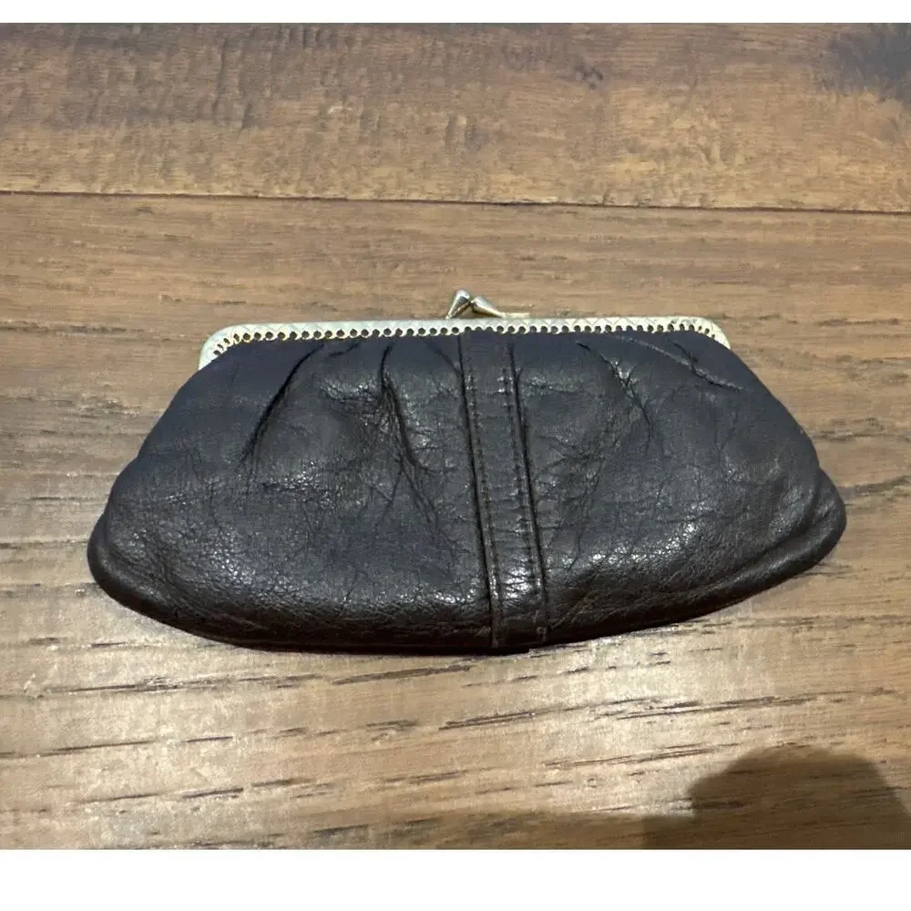Vintage 90s French Parisian Lamb Skin Leather Wallet Brown Women's